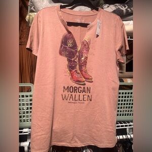 NWT- Morgan wallen v-cut tee